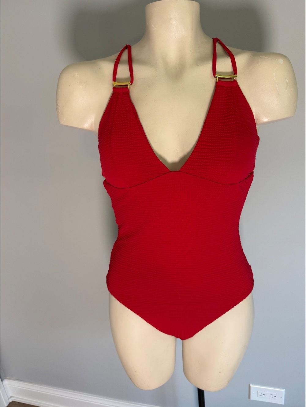 BECCA by Rebecca Virtue Red One-Piece Swimsuit Size M